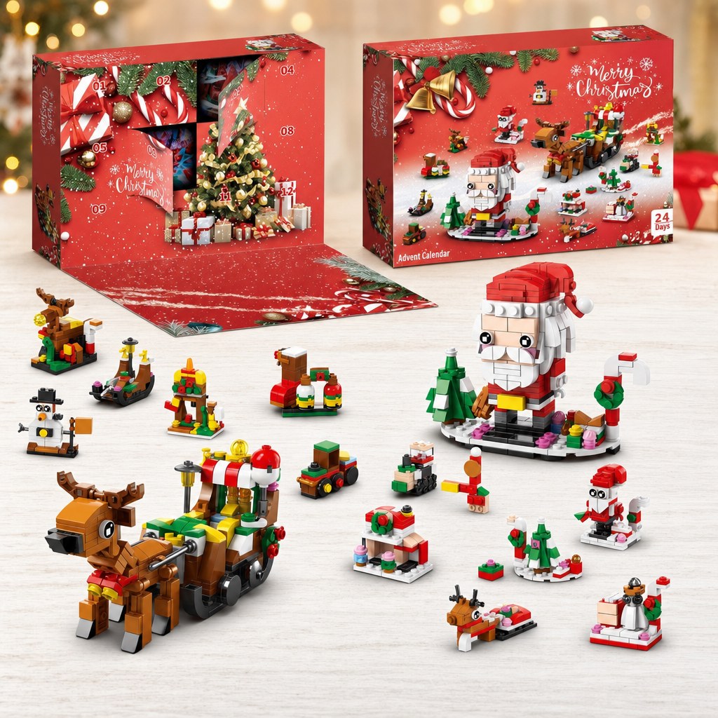 12-Day Christmas Brick Advent Calendar, 14 Builds 6-in-1, Choose from 8 Styles