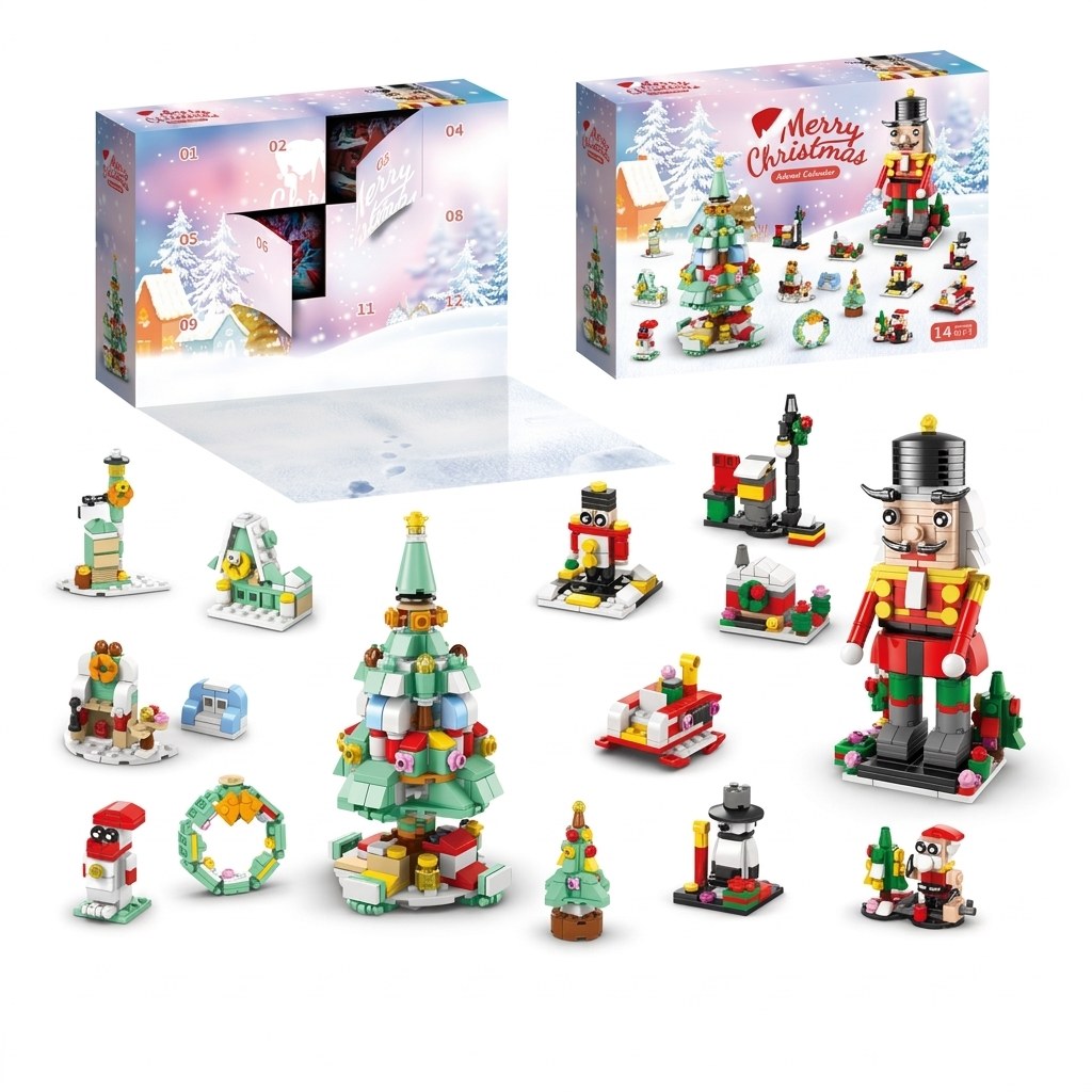 12-Day Christmas Brick Advent Calendar, 14 Builds 6-in-1, Choose from 8 Styles
