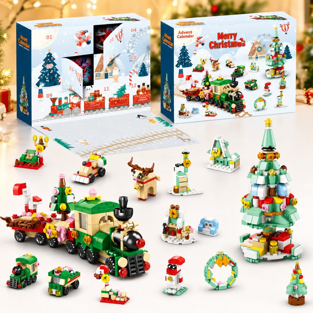 12-Day Christmas Brick Advent Calendar, 14 Builds 6-in-1, Choose from 8 Styles