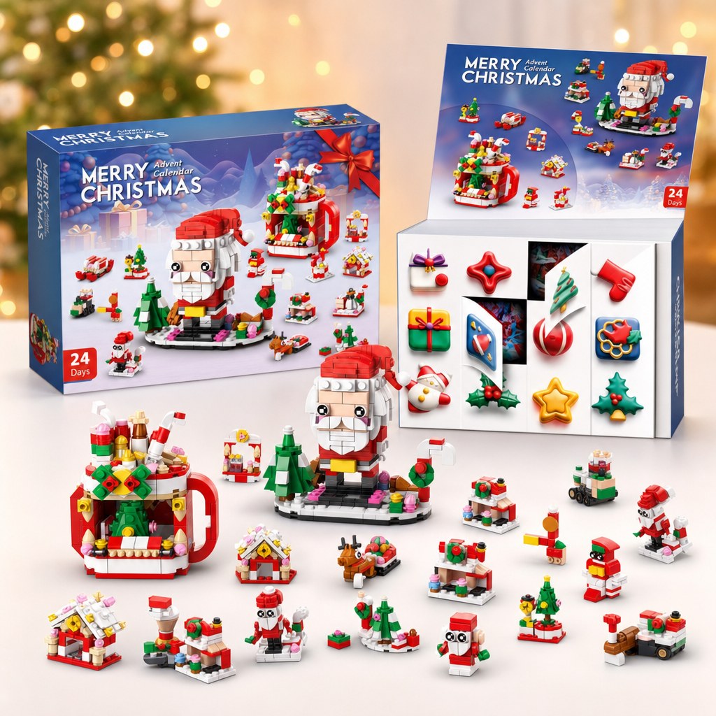 12-Day Christmas Brick Advent Calendar, 14 Builds 6-in-1, Choose from 8 Styles