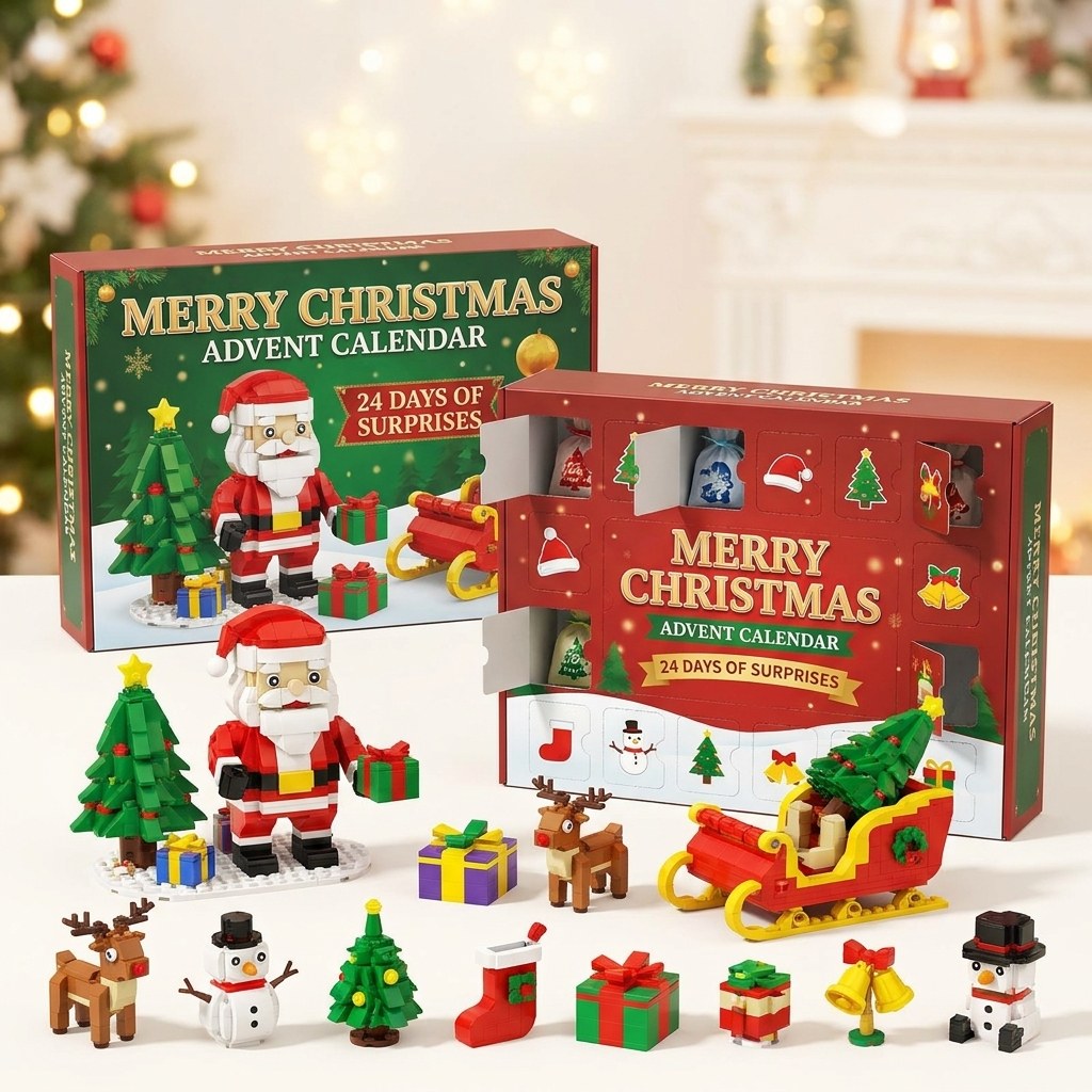 12-Day Christmas Brick Advent Calendar, 14 Builds 6-in-1, Choose from 8 Styles