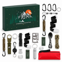 24-Day Outdoor Tool Advent Calendar | Camping & Hiking Accessories Christmas Countdown Set with Utility Tools