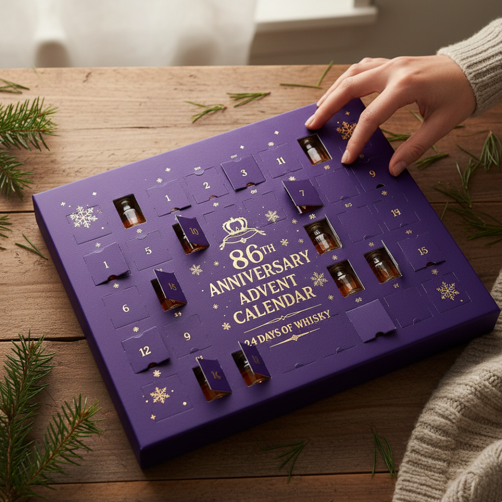 24-Day Whiskey Advent Calendar Decorative Countdown Display