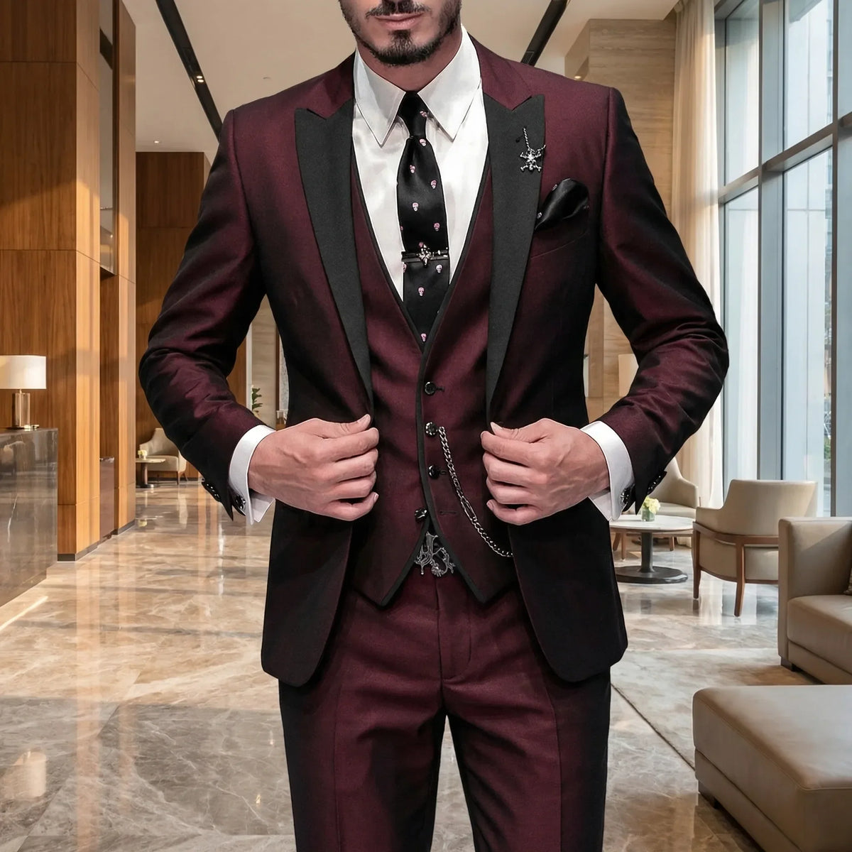3-Piece Formal Slim Fit Suit