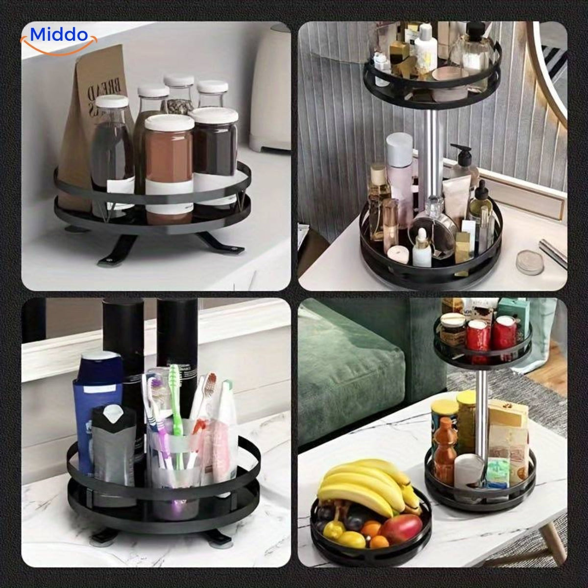 360° Rotating Storage Rack for an Organized Home