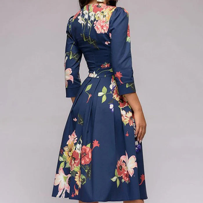 Image of Faith | Women's 3/4 Sleeve A-Line Midi Dress