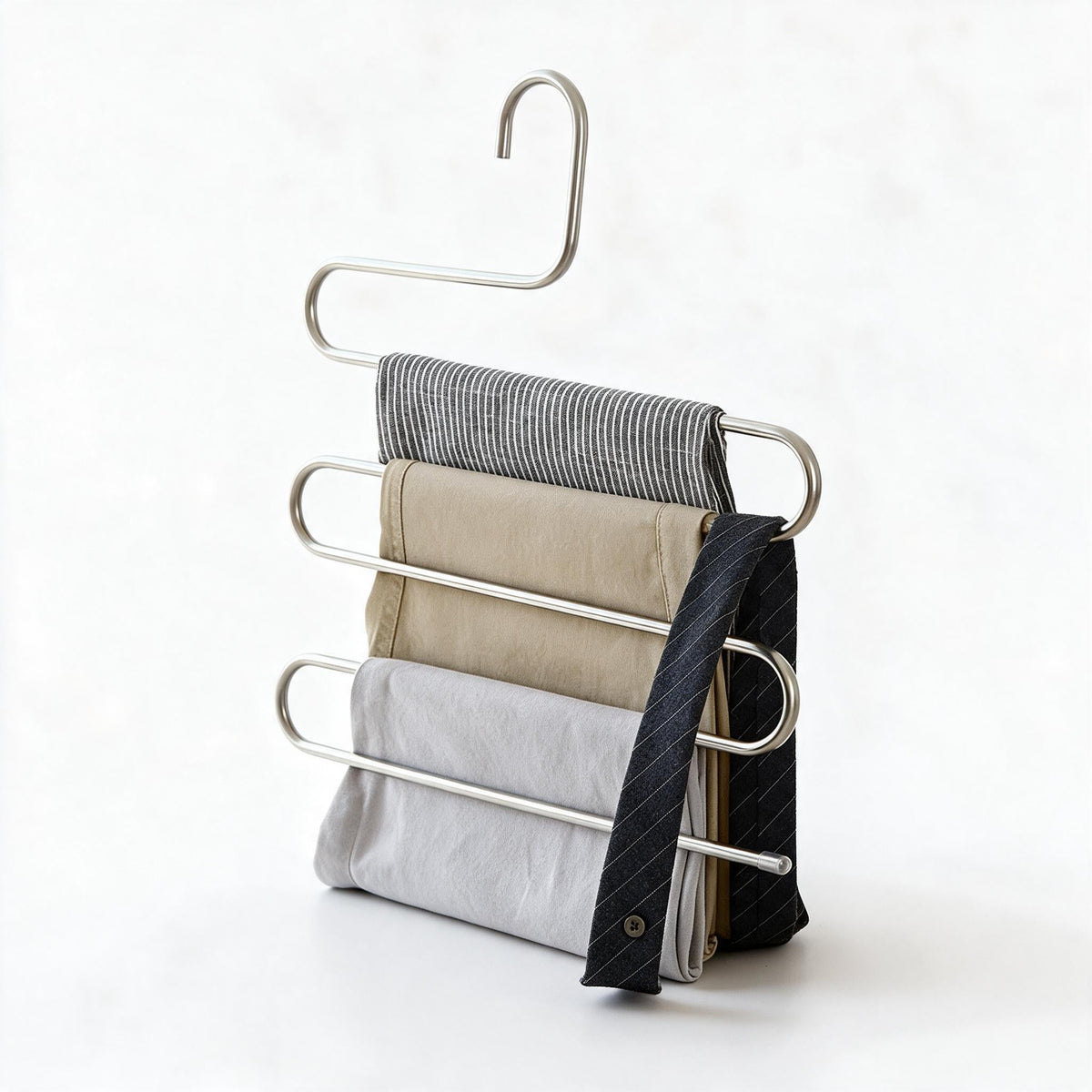 5-Tier S-Shaped Stainless Steel Trousers Hanger