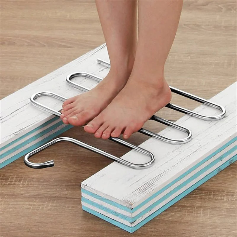 5-Tier S-Shaped Stainless Steel Trousers Hanger