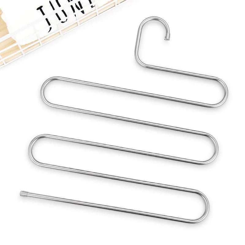 5-Tier S-Shaped Stainless Steel Trousers Hanger