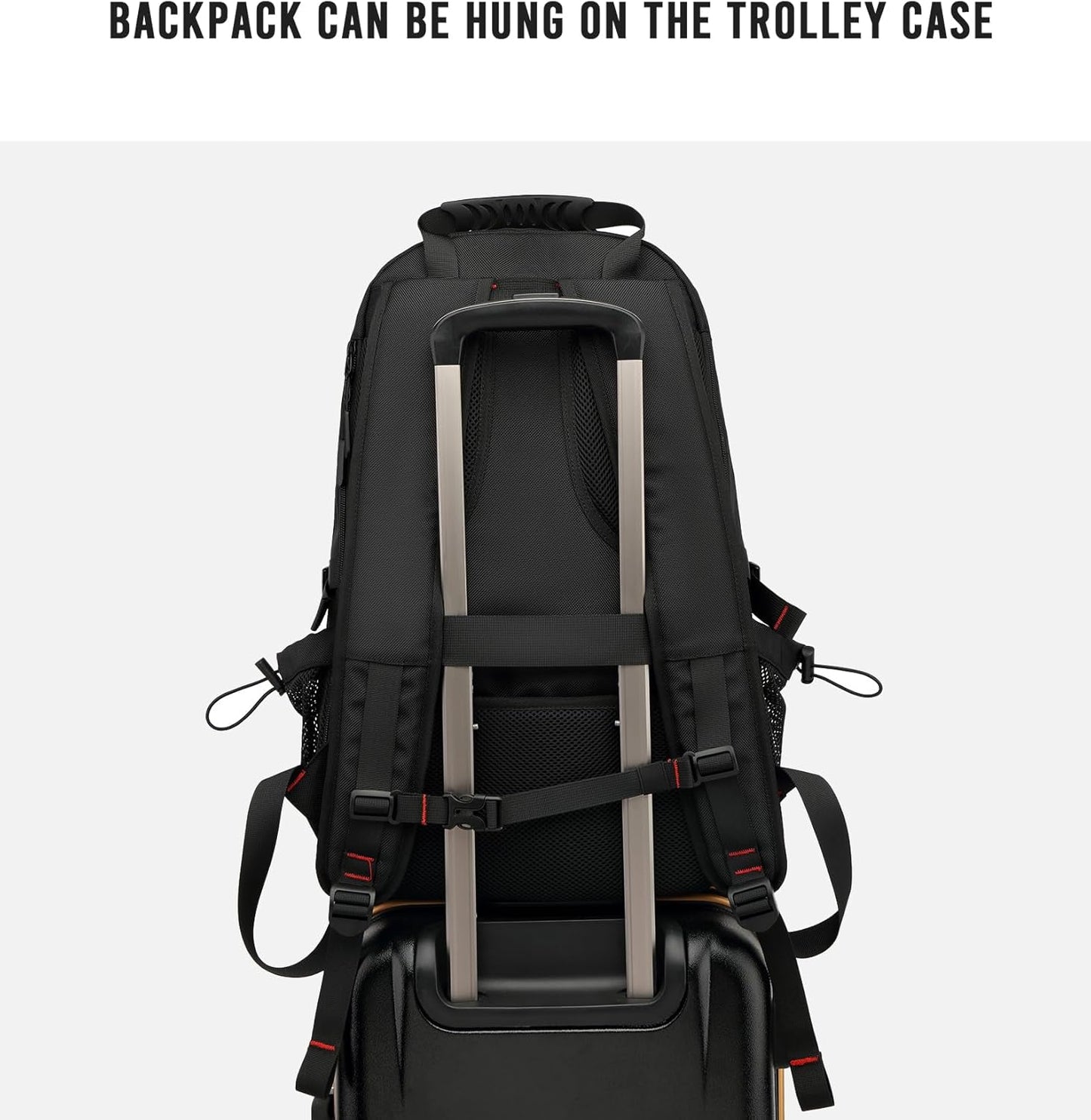 60L Waterproof Travel Laptop Backpack with USB Port & Shoe Compartment