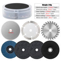 75MM Cutting & Grinding Disc Set (7 Pcs) - For Metal, Wood, Plastic