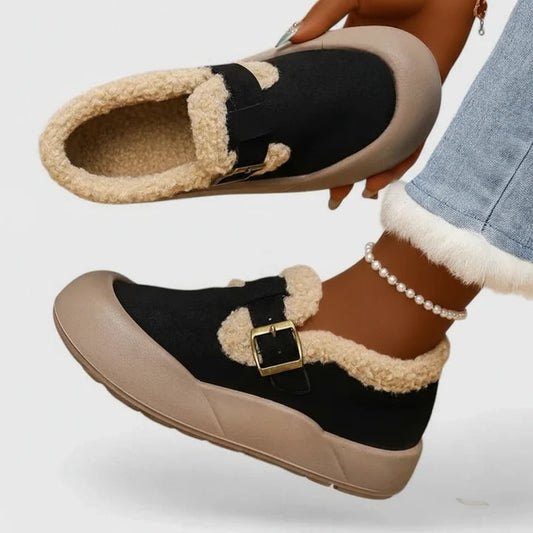 Amani | Women's Platform Mary Jane Faux Fur Mules
