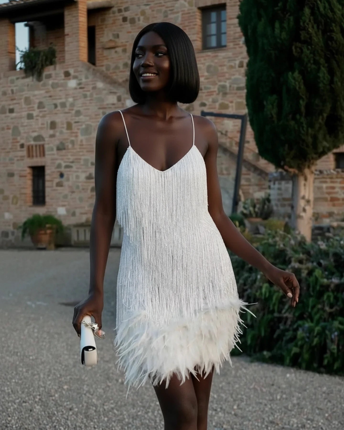 Women's Fringe Cocktail Mini Dress