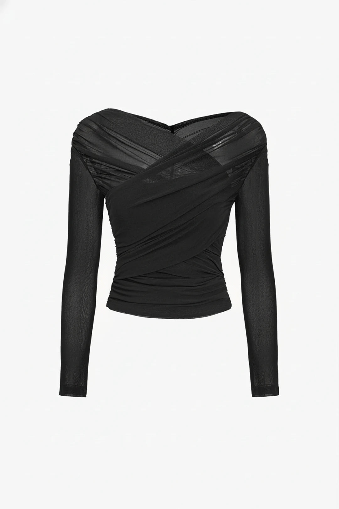 Women's Fitted Blouse with Wrap Front