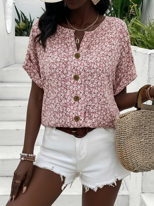 Women's Floral Pattern Summer Blouse