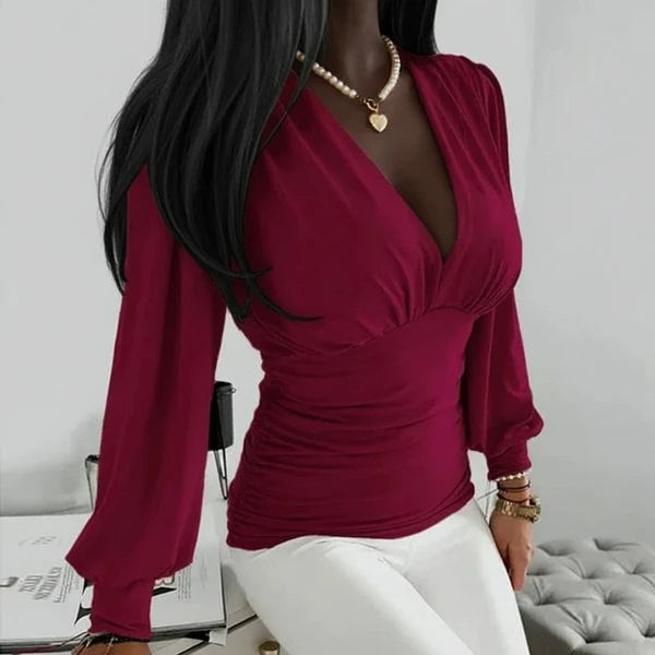Women's Long-Sleeve Elegant Blouse