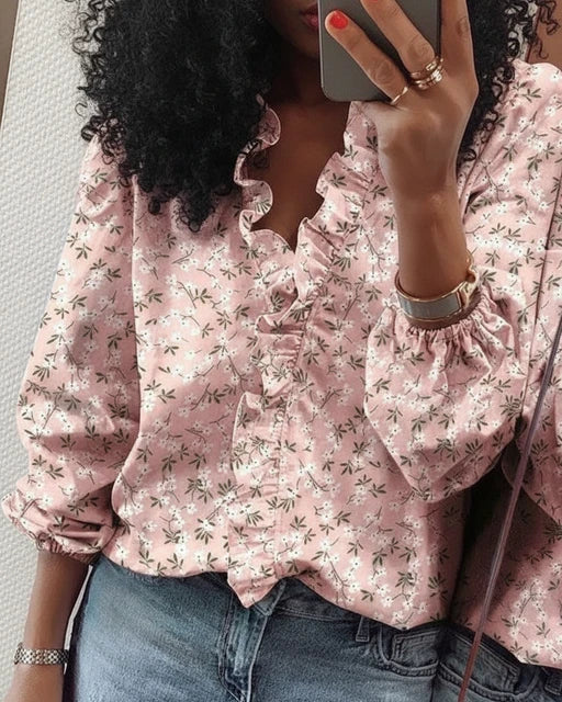 Women's Elegant Chic Ruffle Blouse