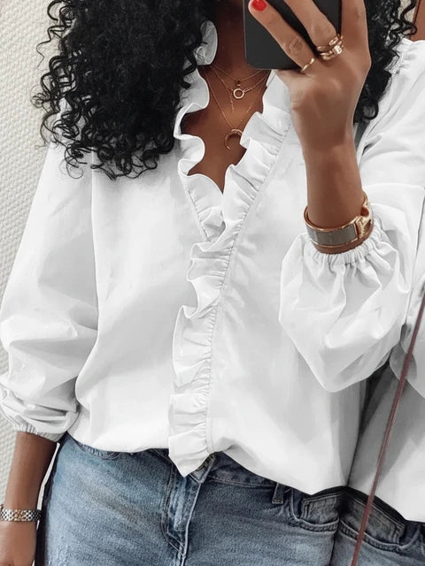 Women's Elegant Chic Ruffle Blouse