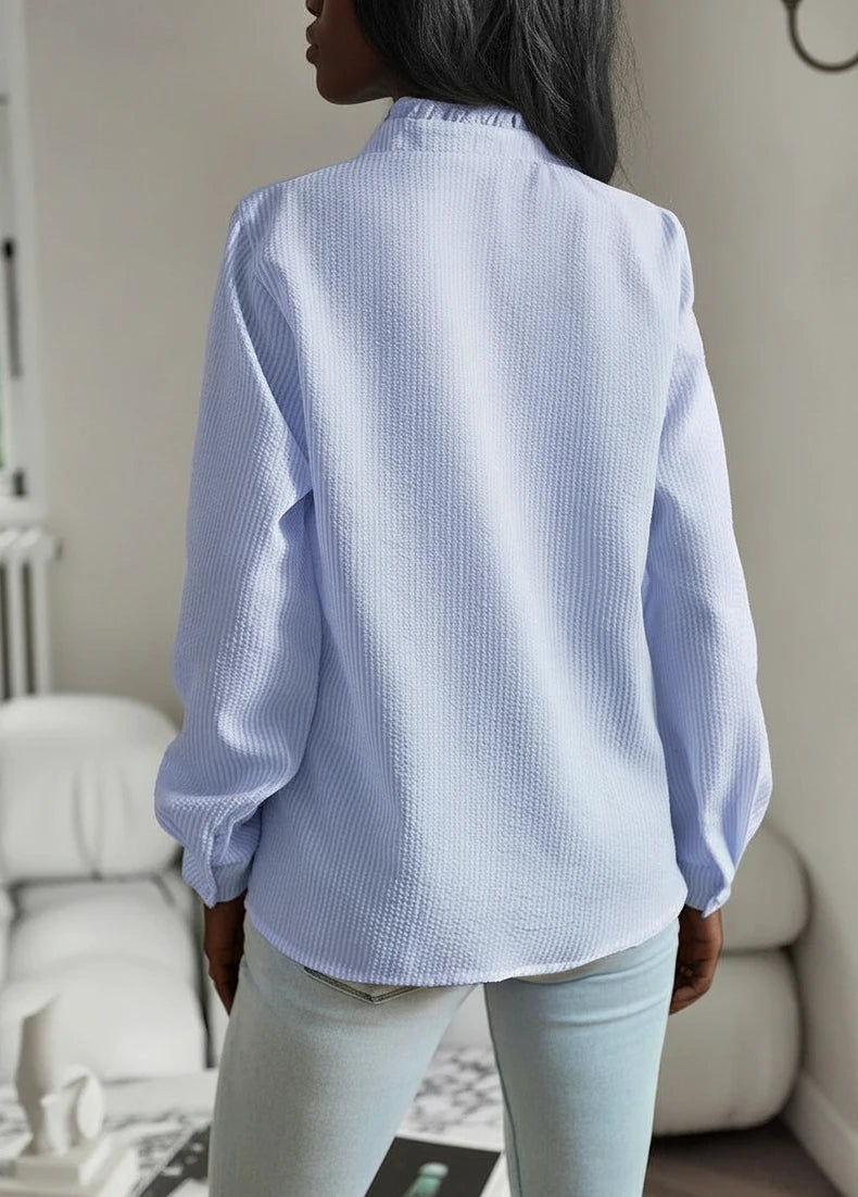 Women's Ruffle Front Blouse