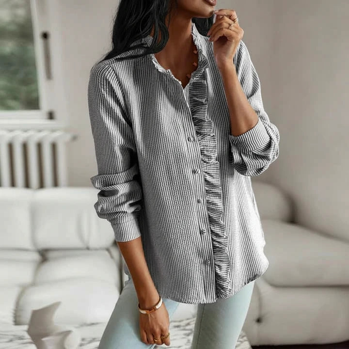 Women's Ruffle Front Blouse