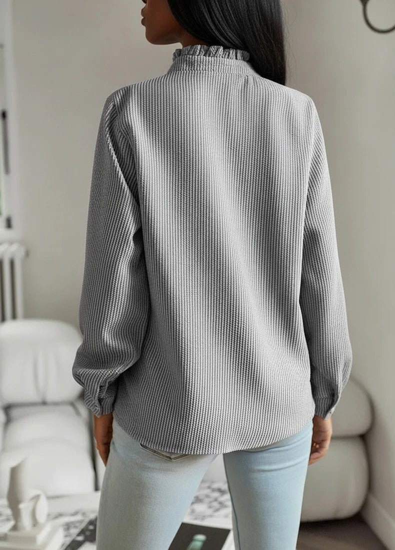 Women's Ruffle Front Blouse