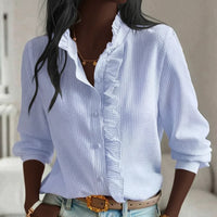 Women's Ruffle Front Blouse