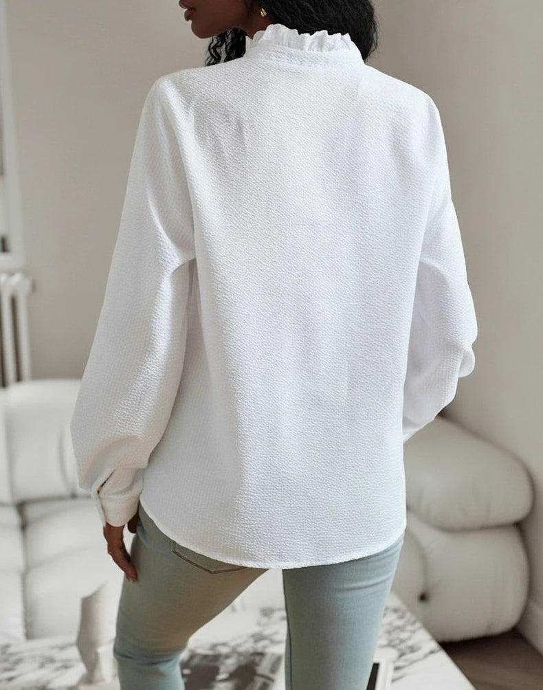 Women's Ruffle Front Blouse