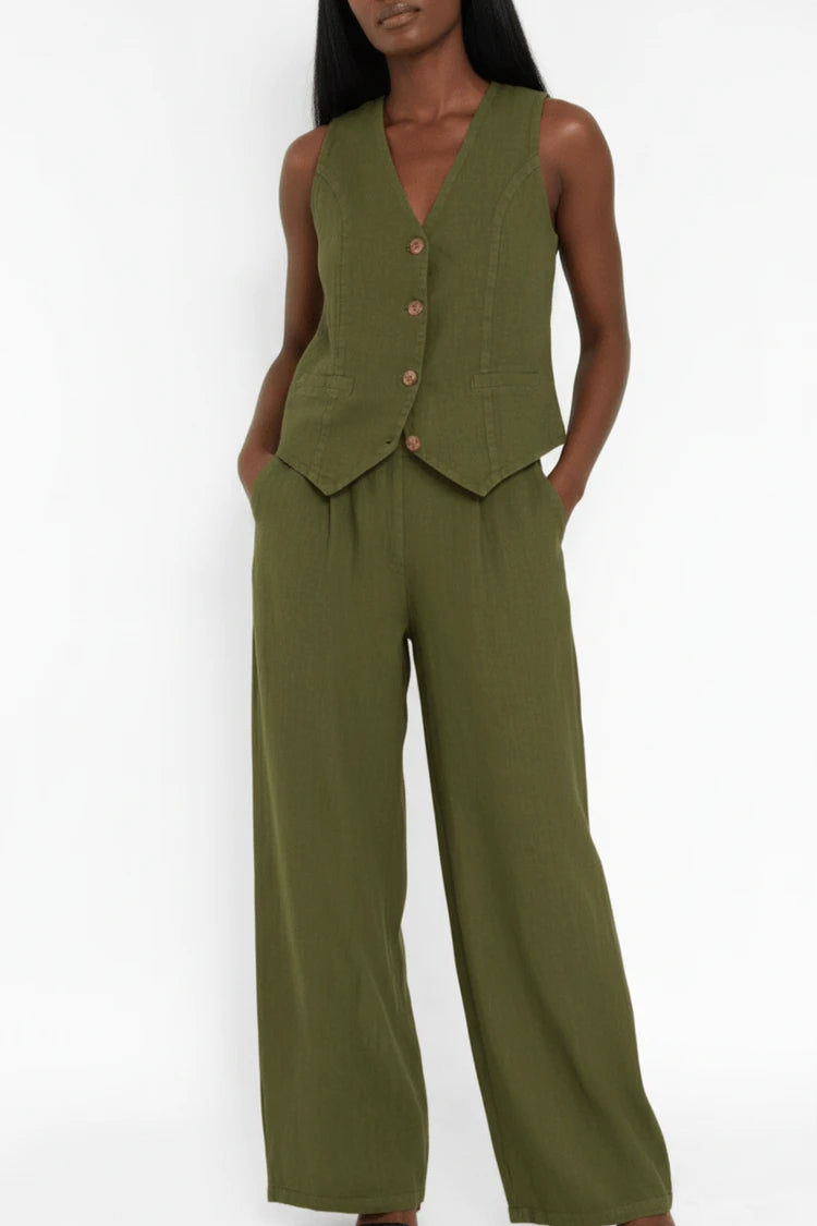 Women's Sleeveless Vest Set