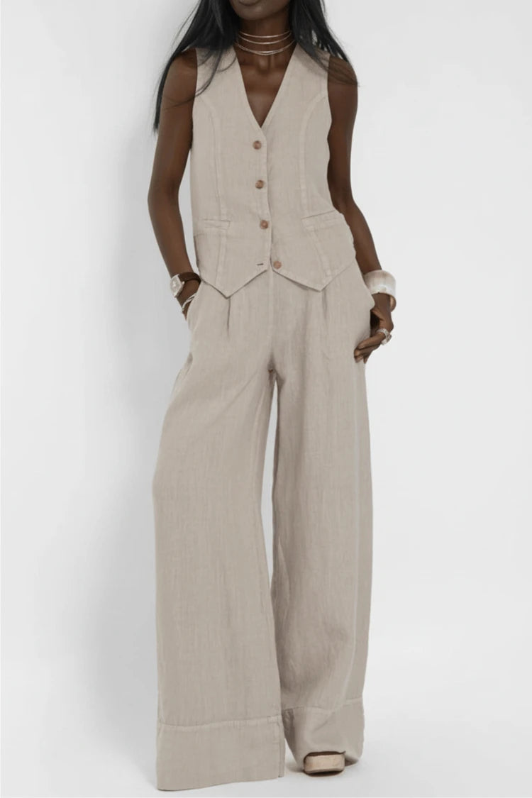 Women's Sleeveless Vest Set