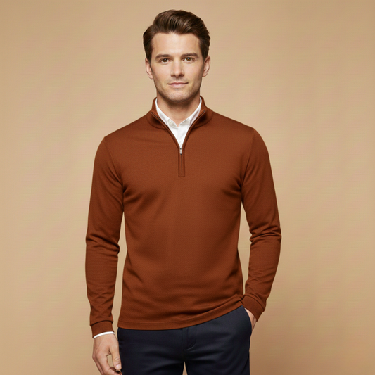 Image of Aaron | Men's Quarter-Zip Pullover Sweater