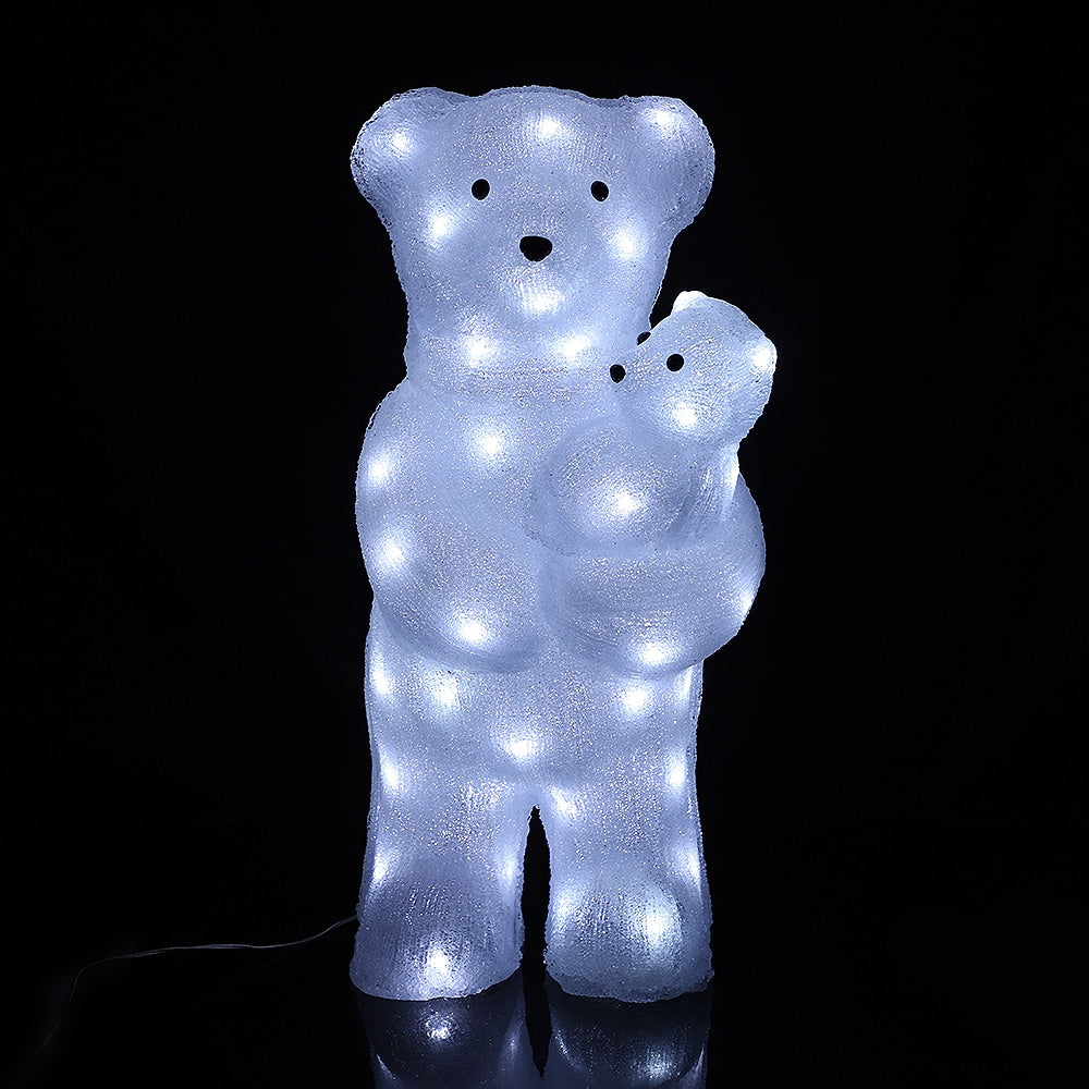 Acrylic Polar Bear with LED Lights - 60 cm