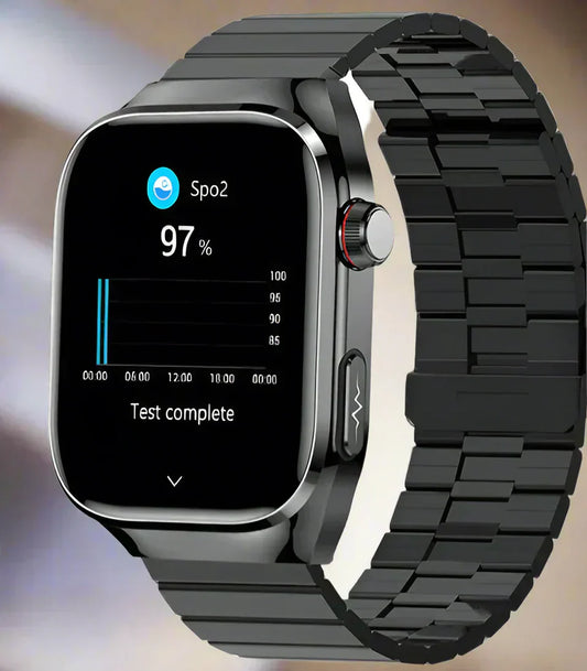 AeroPulse Health Watch Bluetooth For Blood Sugar Uric Acid ECG PPG