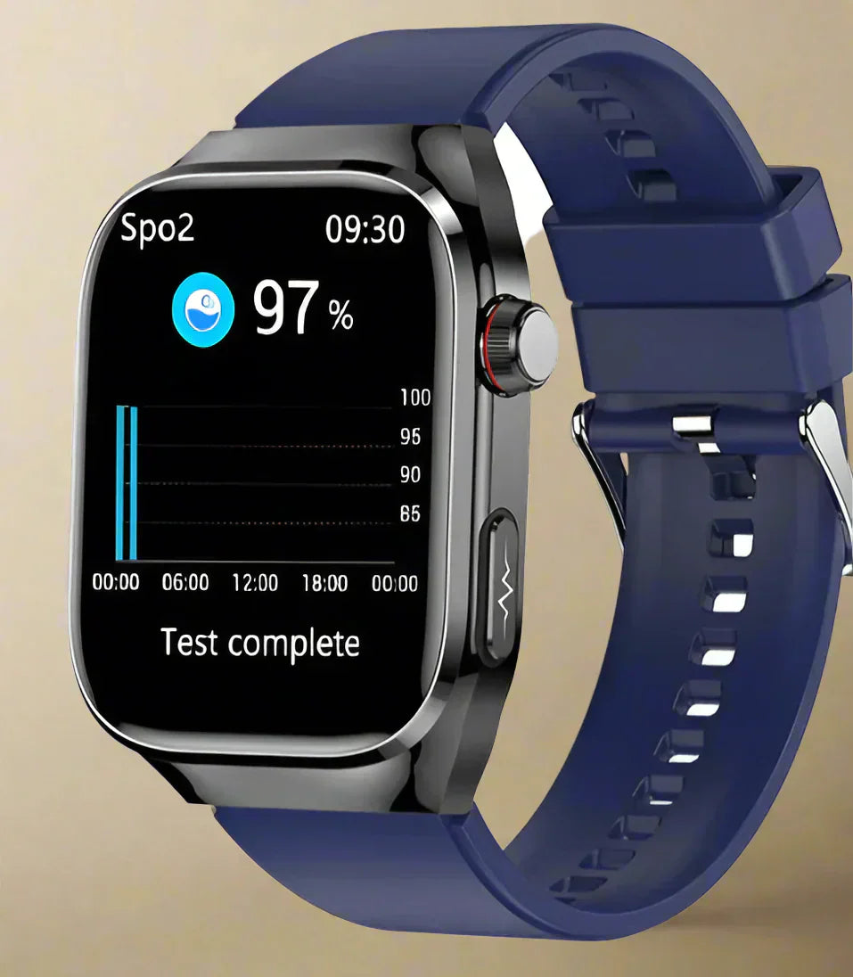 AeroPulse Health Watch Bluetooth For Blood Sugar Uric Acid ECG PPG