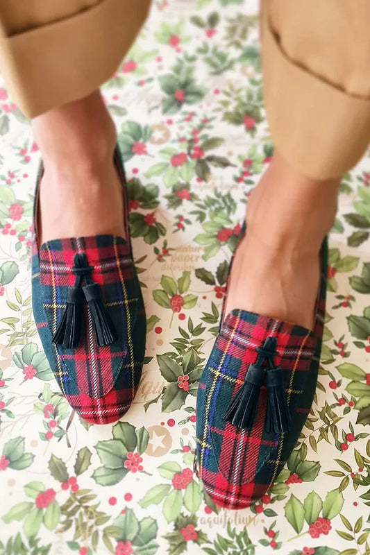 Image of Aimee | Women's Plaid Slip-On Loafers