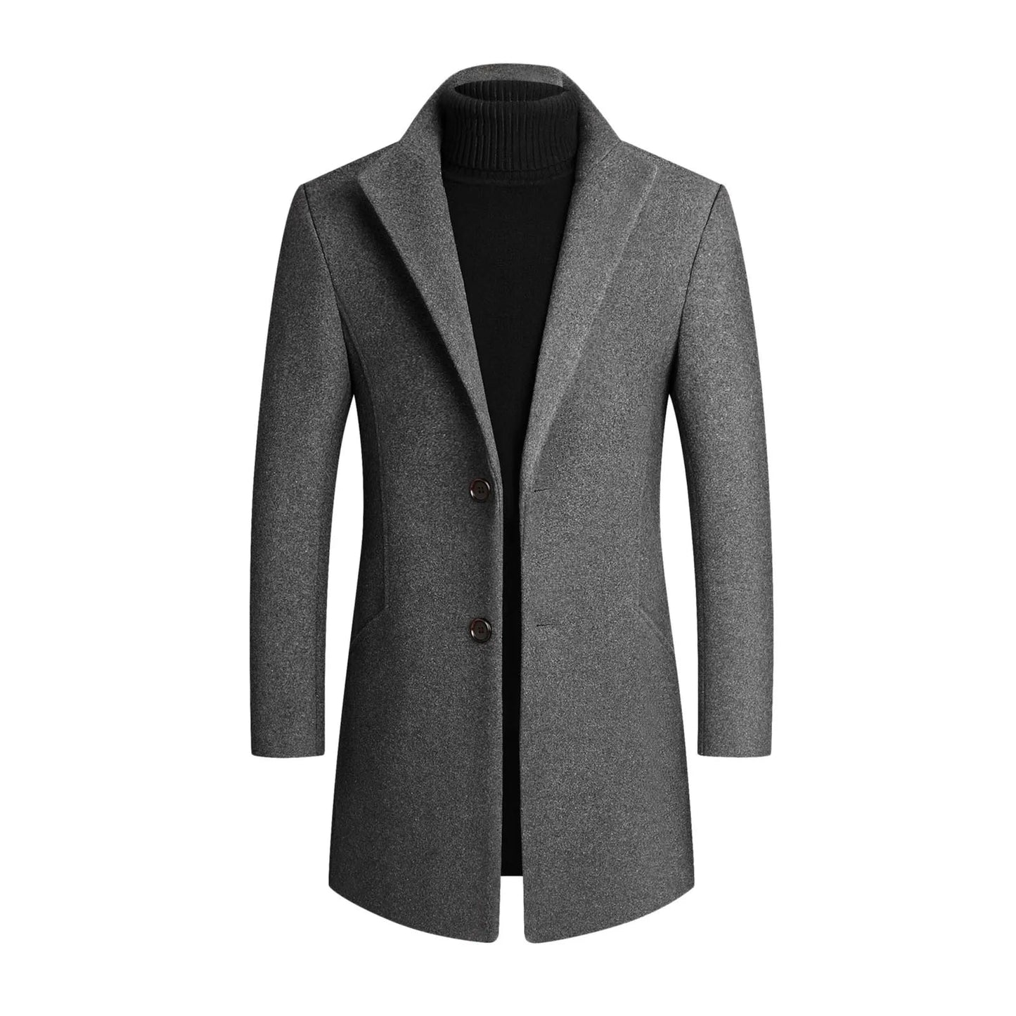 Image of Alfred | Men's Slim-Fit Mid-Length Overcoat