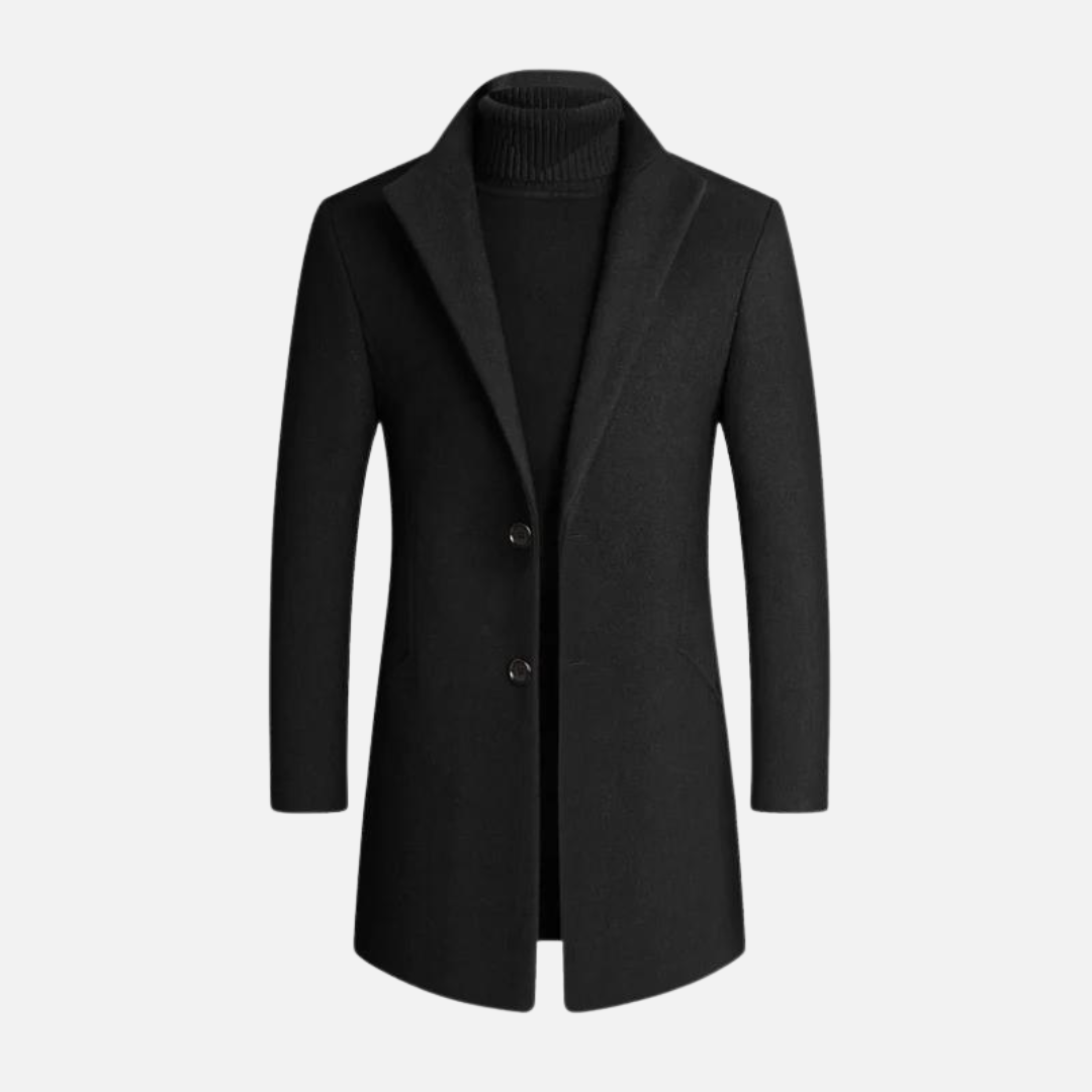 Image of Alfred | Men's Slim-Fit Mid-Length Overcoat