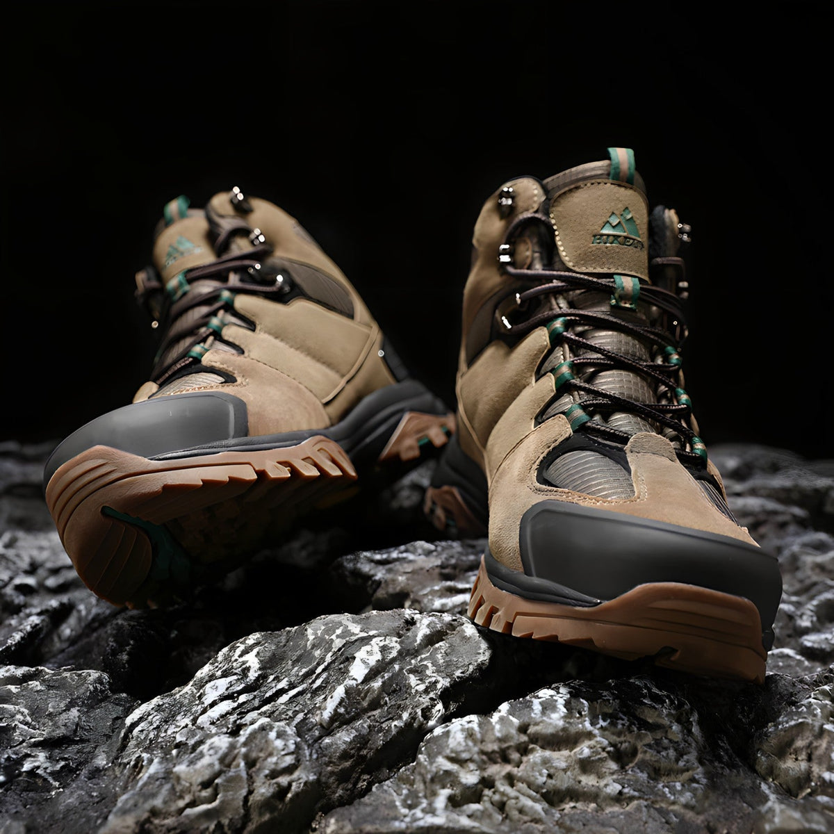 All-Weather Waterproof Hiking Boots with Rubber Grip Sole