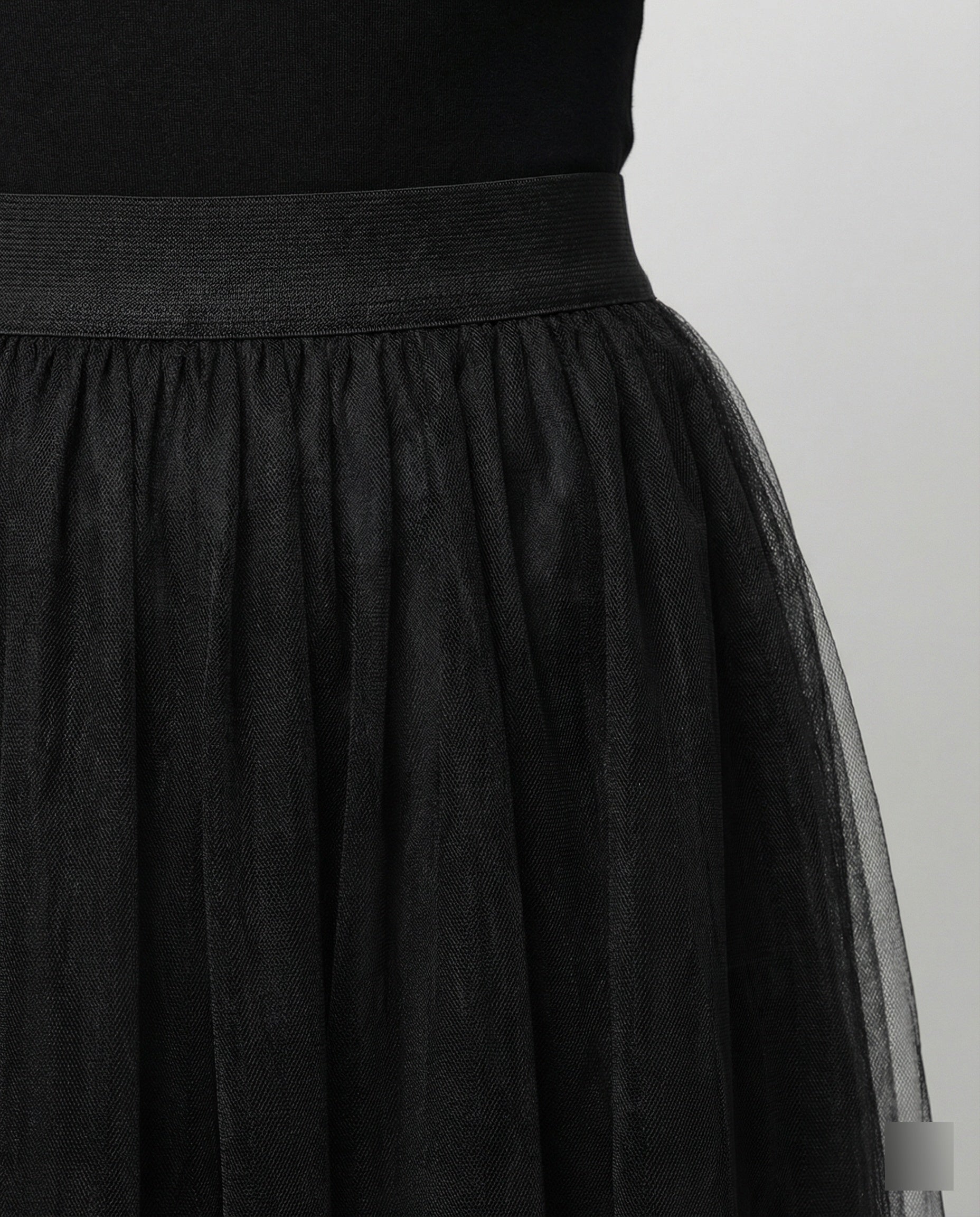 Ankle-Length Skirt with High Waist
