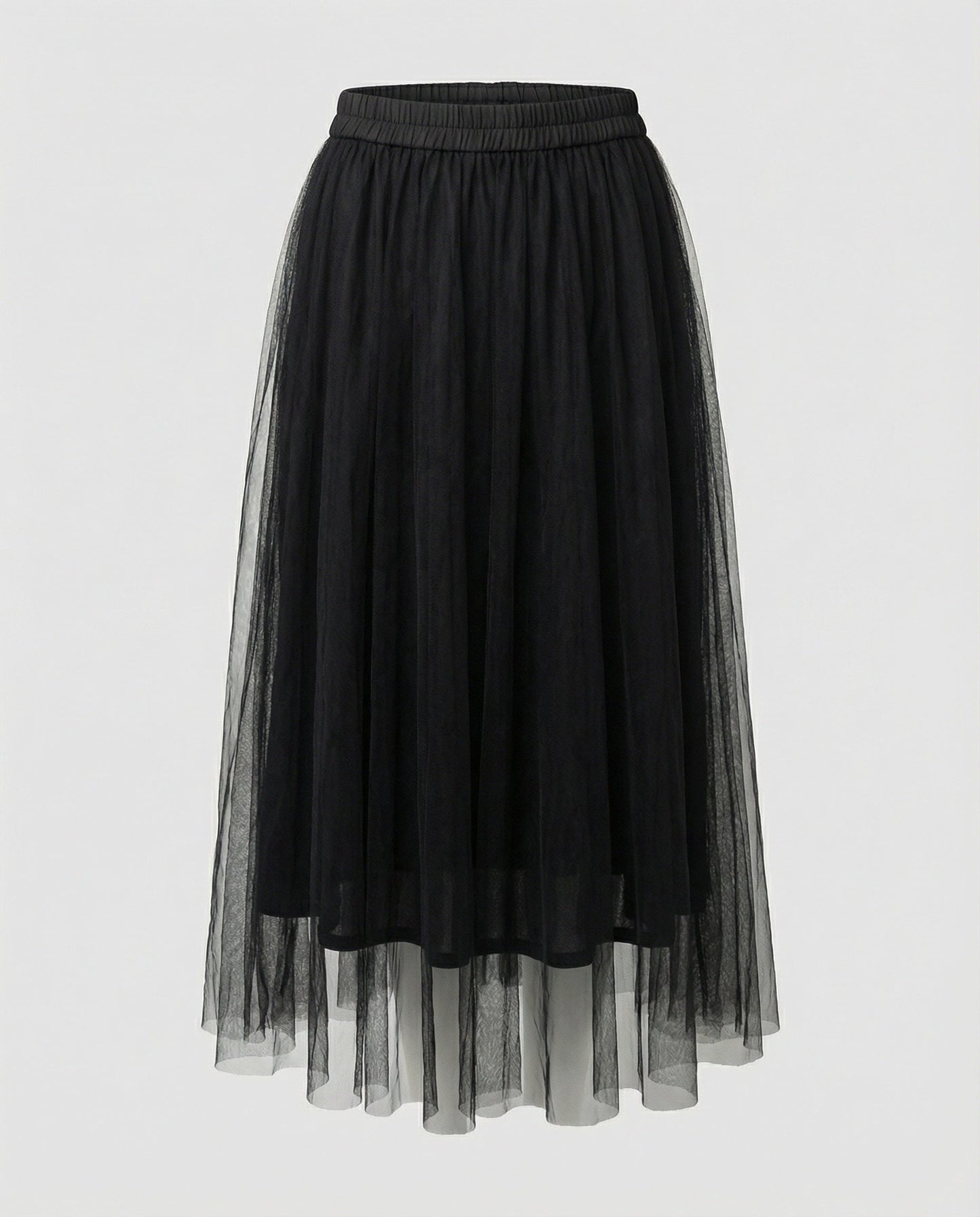 Ankle-Length Skirt with High Waist