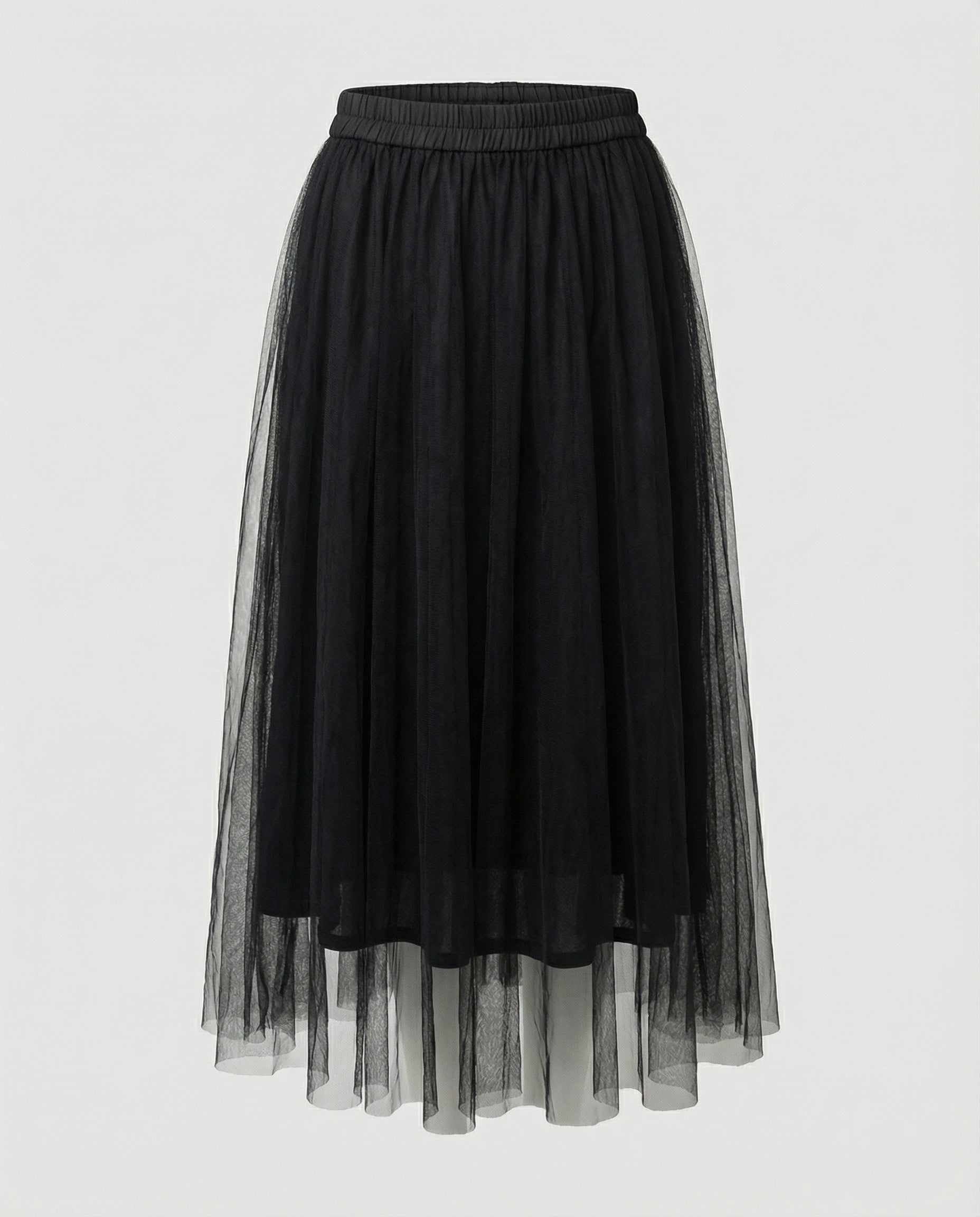 Ankle-Length Skirt with High Waist