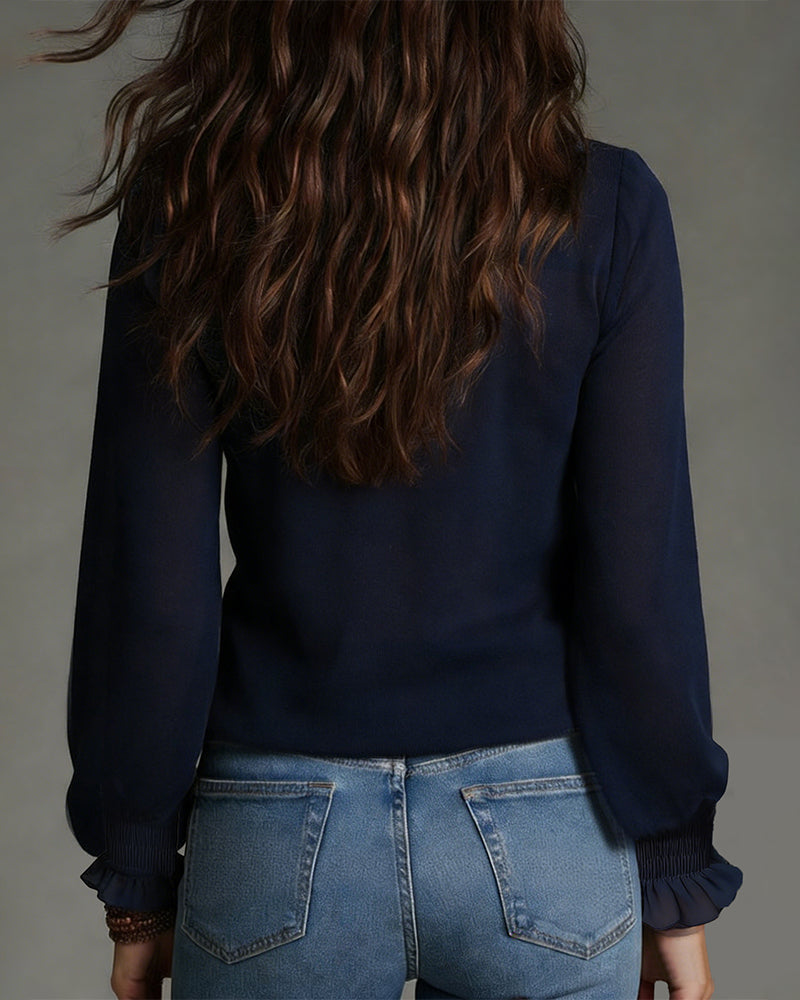 Image of Anna | Women's Ruffle Long Sleeve Blouse