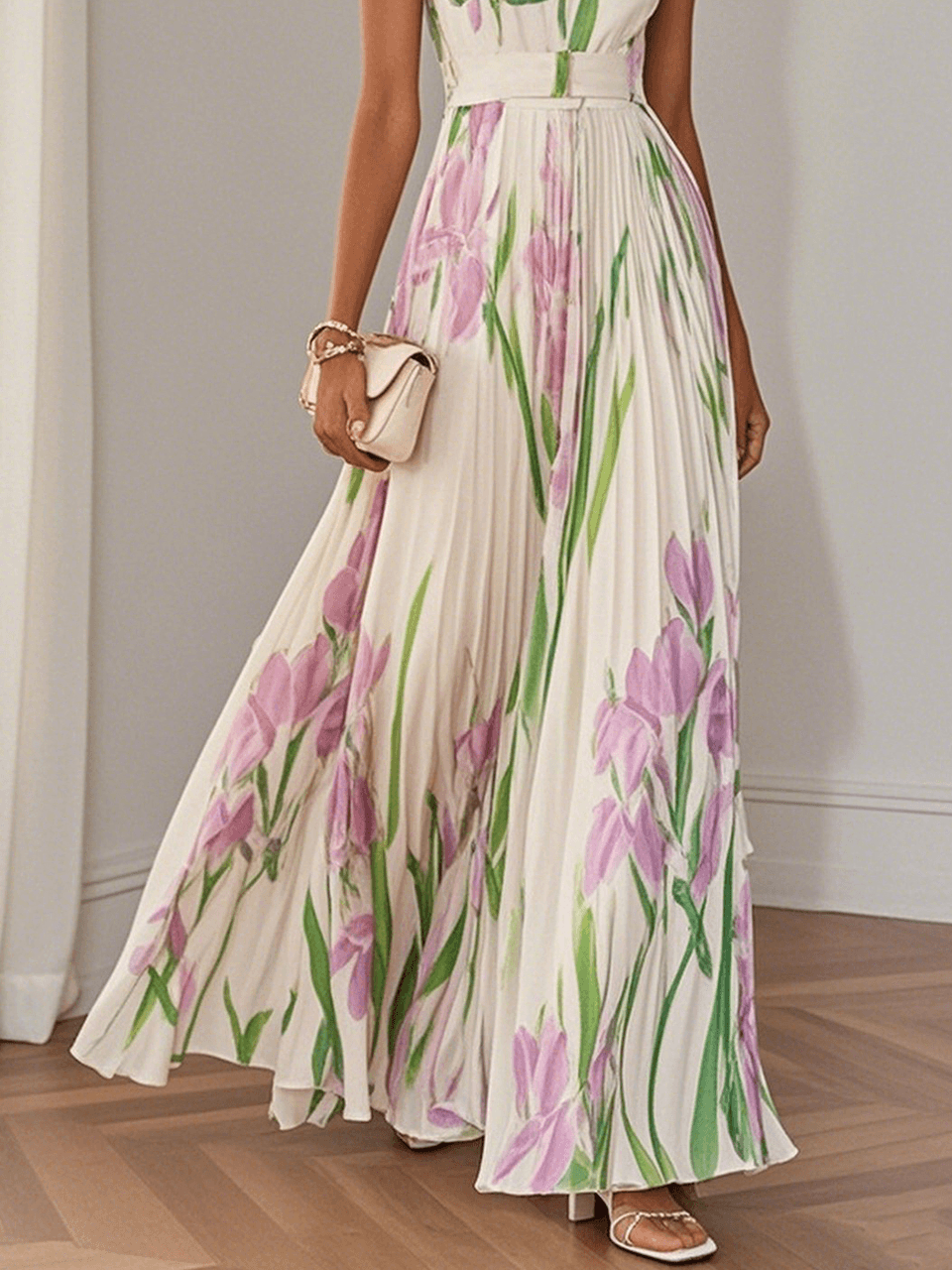Image of Anna | Women's Sleeveless A-Line Maxi Dress