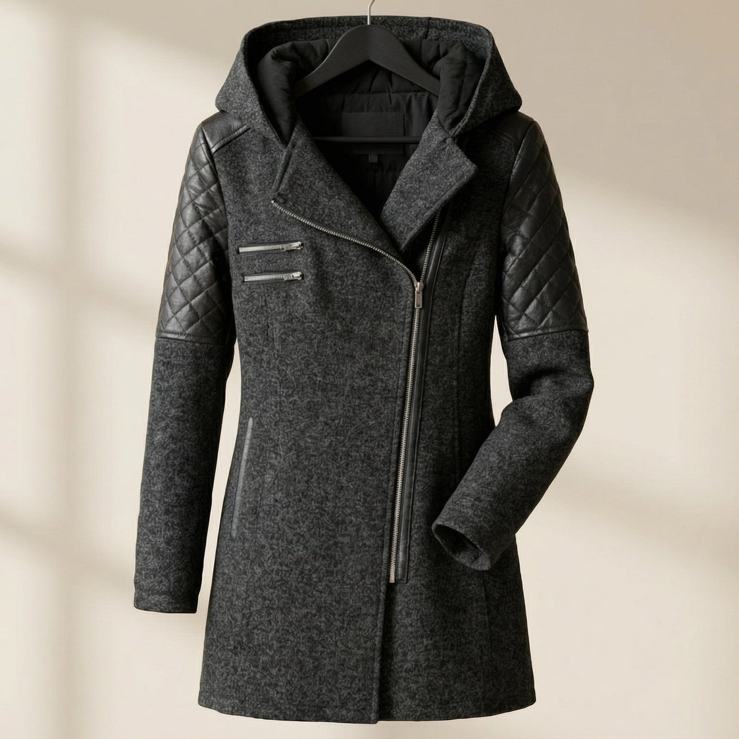 Image of Anne | Women's Asymmetrical Zip Coat