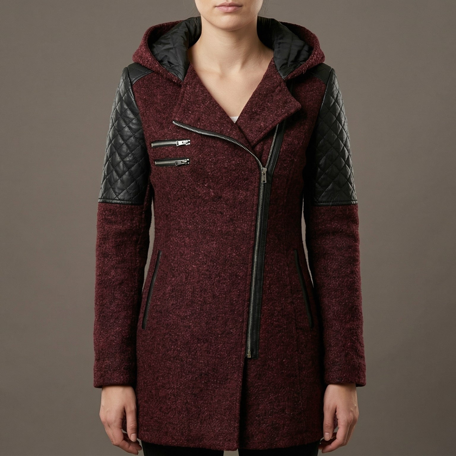 Image of Anne | Women's Asymmetrical Zip Coat