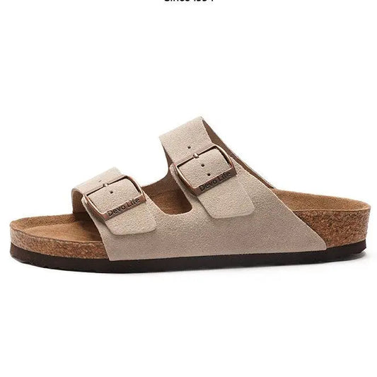 Arizona | Suede Taupe – Casual Sandals with Soft Anatomical Footbed - Image 1