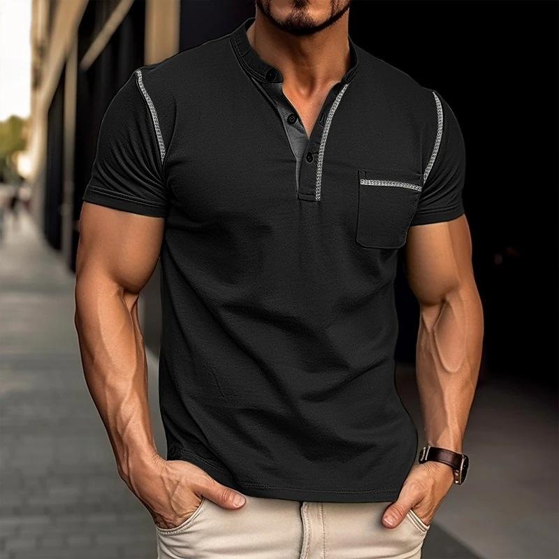 Image of Arlo | Men's Button-Down Henley T-Shirt