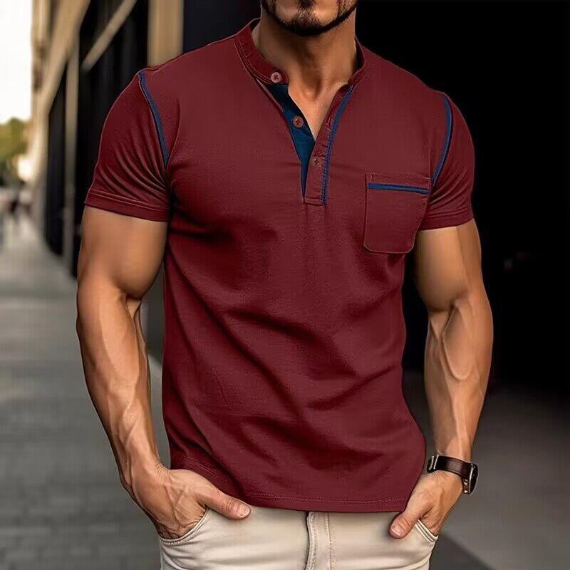 Image of Arlo | Men's Button-Down Henley T-Shirt