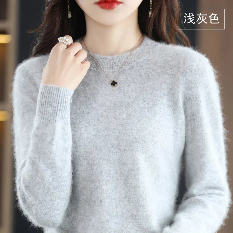 Aud: Women's 100% Cashmere Sweater O-Neck