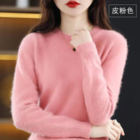 Aud: Women's 100% Cashmere Sweater O-Neck