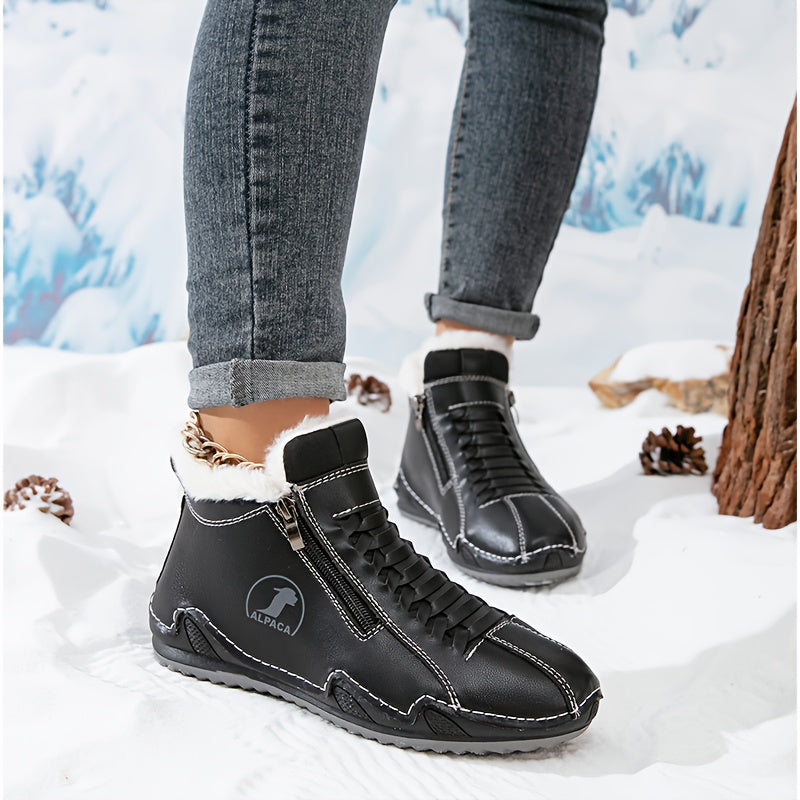 Image of Autumn | Women's Zip-Up Fur Lined Ankle Boots